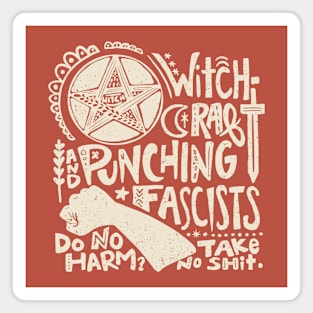 Anti fascist Witch Magnet